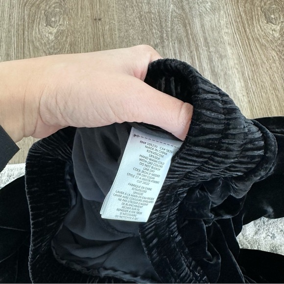 Current/Elliott The Eden Velour Jogger Sweatpants Solid Black Size 1 Small Women - Picture 12 of 12